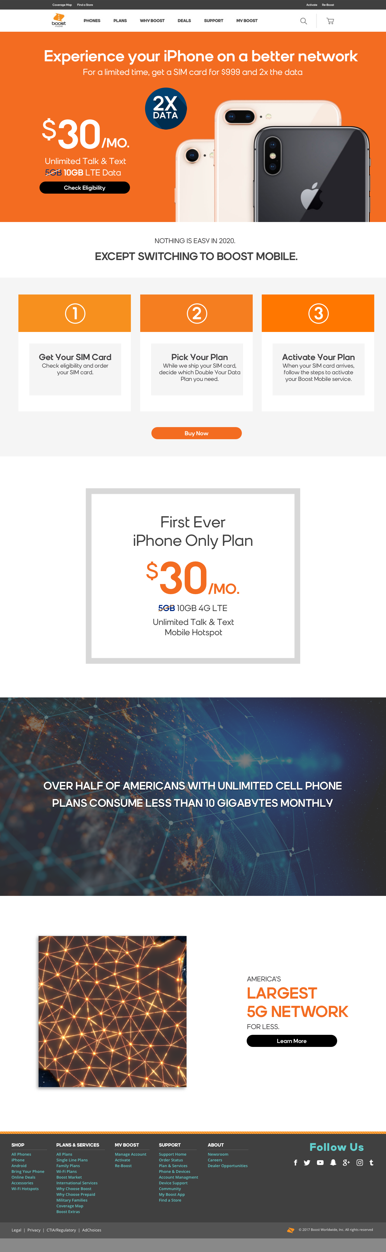 boost mobile offer landing page image