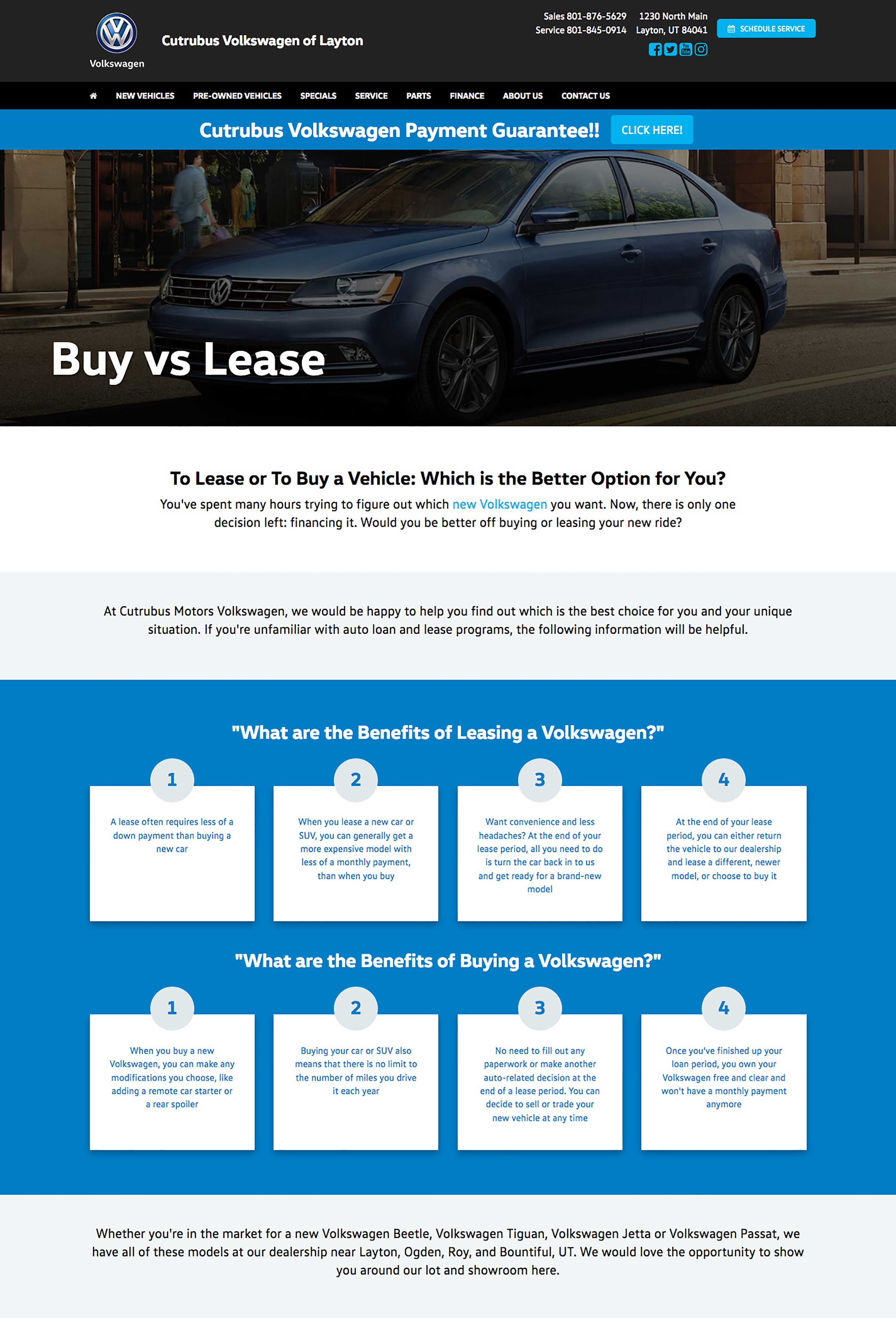 Buy vs Lease Page